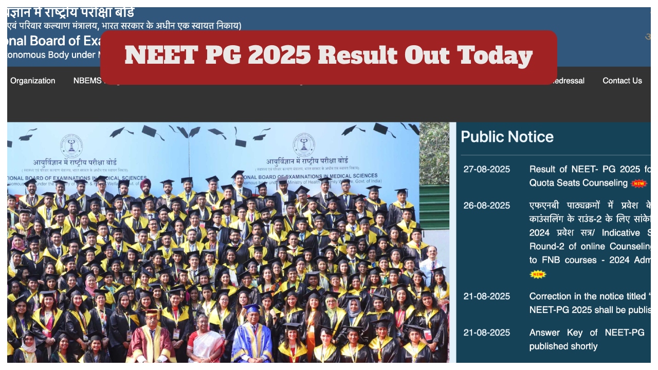 NEET PG 2025 Result Out...