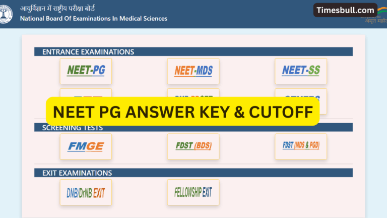 NEET PG 2025 – Answer Key to Be Released for the First Time, Check Cutoff