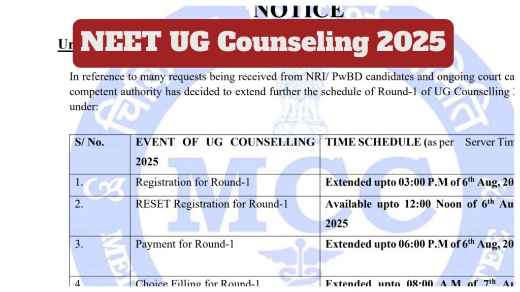 NEET UG Counseling 2025