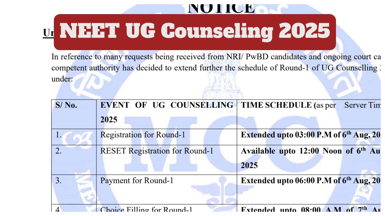 NEET UG Counselling 2025 –...