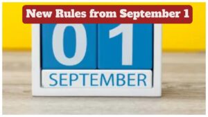 September 1 Rule Changes – GST, LPG Prices and Silver Rules to Change