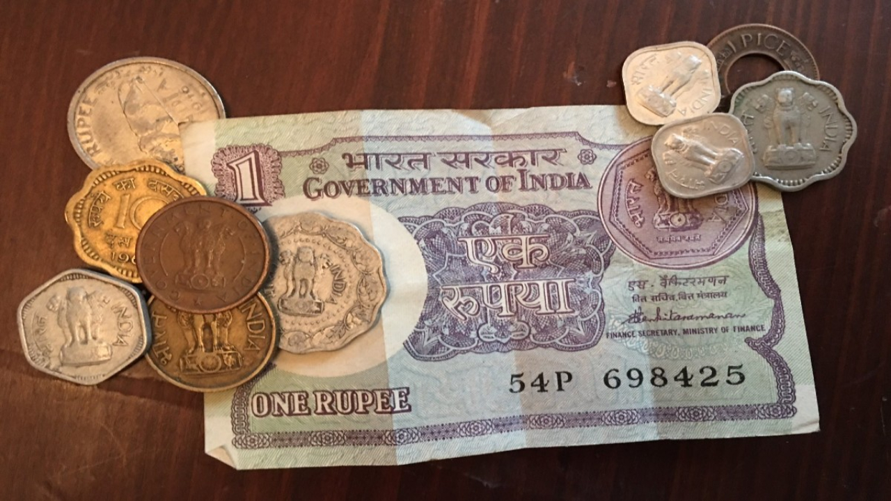 Old Coin and Rupee