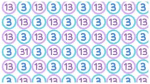 Optical Illusion – Can You Find the Number ’31’ Hidden Among ‘3’ and ’13’ in 15 Seconds?