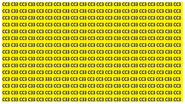 Optical Illusion – Can You Find the Number ‘333’ in Just 15 Seconds?