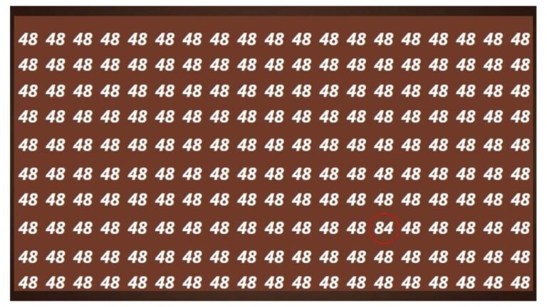 Optical Illusion – Can You Find the Number 84 in Just 10 Seconds?