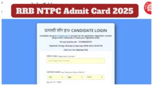 RRB NTPC Admit Card 2025 – Get Your UG Exam Hall Ticket on rrbcdg.gov.in
