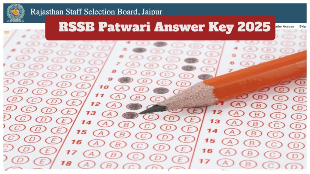 RSSB Patwari Answer Key 2025