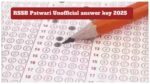 RSSB Patwari Unofficial answer key 2025