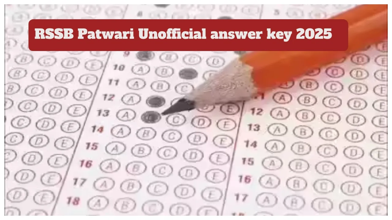 Rssb Patwari Unofficial Answer Key 2025