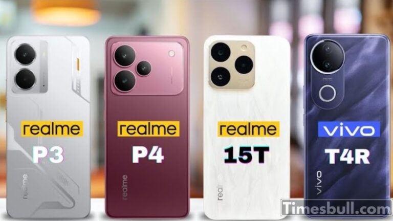 Realme 15T vs Realme P4 vs Realme P3 vs Vivo T4R: Best Smartphone Under 20K?