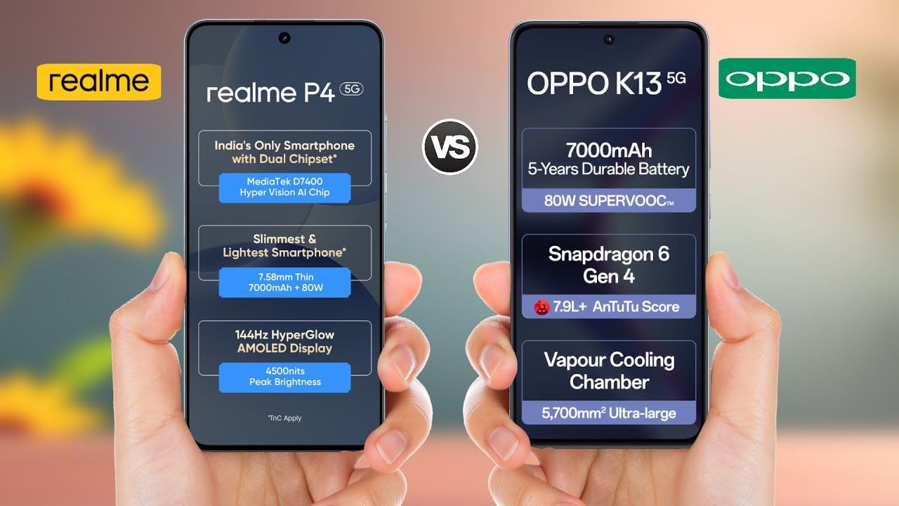 Oppo K13 vs Realme