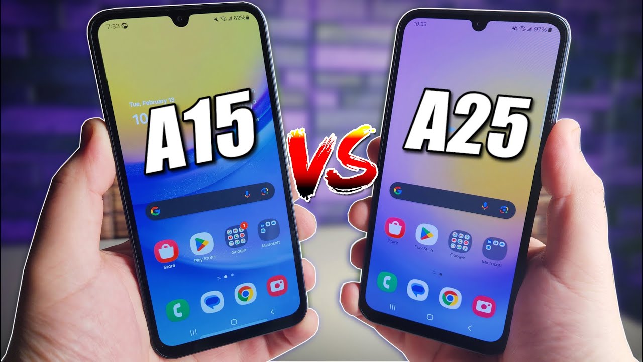 Samsung Galaxy A25 vs Galaxy A15