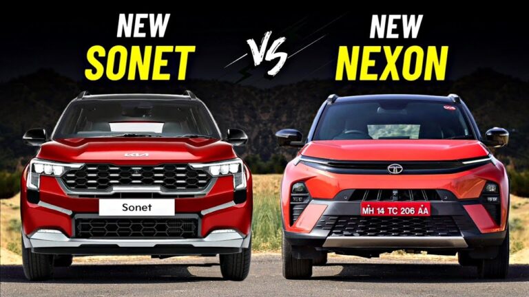 Tata Nexon vs Kia Sonet : Design, Comfort, Mileage and Value – Full Comparison
