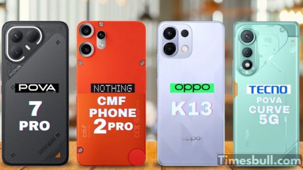 Tecno Pova 7 Pro vs Tecno Pova Curve 5G vs CMF Phone 2 Pro vs Oppo K13: Best Budget Phones