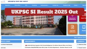 UKPSC SI Result 2025 Released – Direct Link to Downlaod Uttarakhand Police SI Final Scores at psc.uk.gov.in