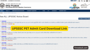 UPSSSC PET Admit Card 2025 – Download Your Admit Card at upsssc.gov.in