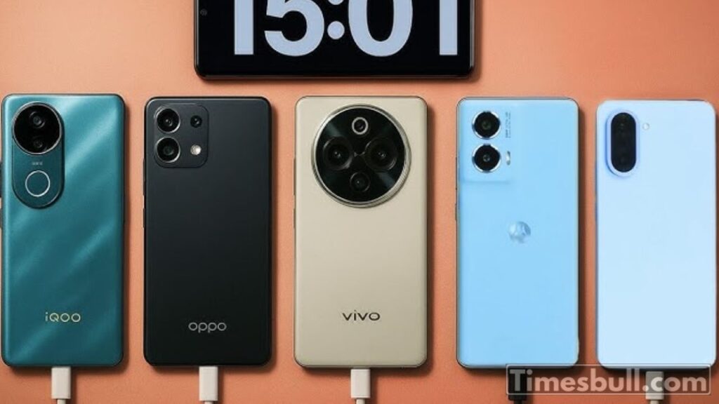 Vivo T4r, Vivo T4 5G, Moto G96, OnePlus Nord CE 5 & OPPO K13: 5G Phone Battery Comparison