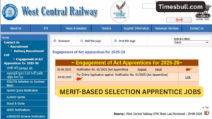 WCR Apprentice Jobs 2025: 2,865 Vacancies, Merit-Based Selection – Apply at wcr.indianrailways.gov.in