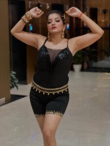 Monalisa Glamorous Photos – Actress Flaunts Her curvy figure in Black Short Dress