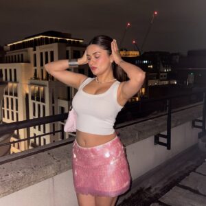 Avneet Kaur Stuns in a Pink Mini Skirt and Crop Top, See Her Glamorous Look