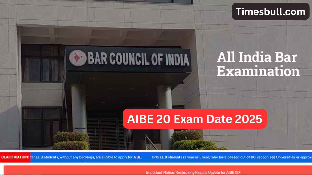 AIBE 20 Notification 2025 to...