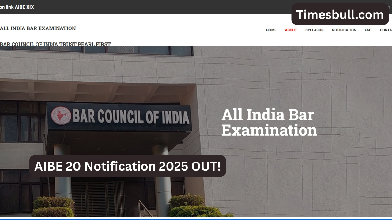 AIBE 20 Notification 2025 OUT!...