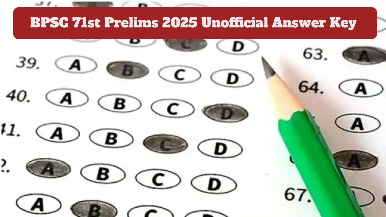 BPSC 71st Prelims 2025 Unofficial...