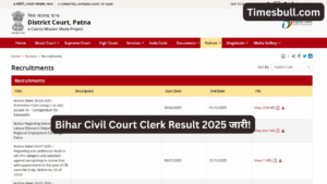 Bihar Civil Court Clerk Result 2025 Declared: Check Score and Interview Schedule at patna.dcourts.gov.in