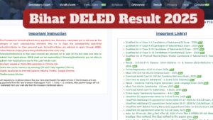 Bihar DELED Result 2025 Declared – How to Check Score at secondary.biharboardonline.com