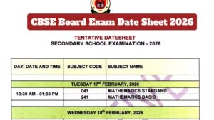 CBSE Board Exam Date Sheet 2026 Released – Check Schedule at cbse.gov.in