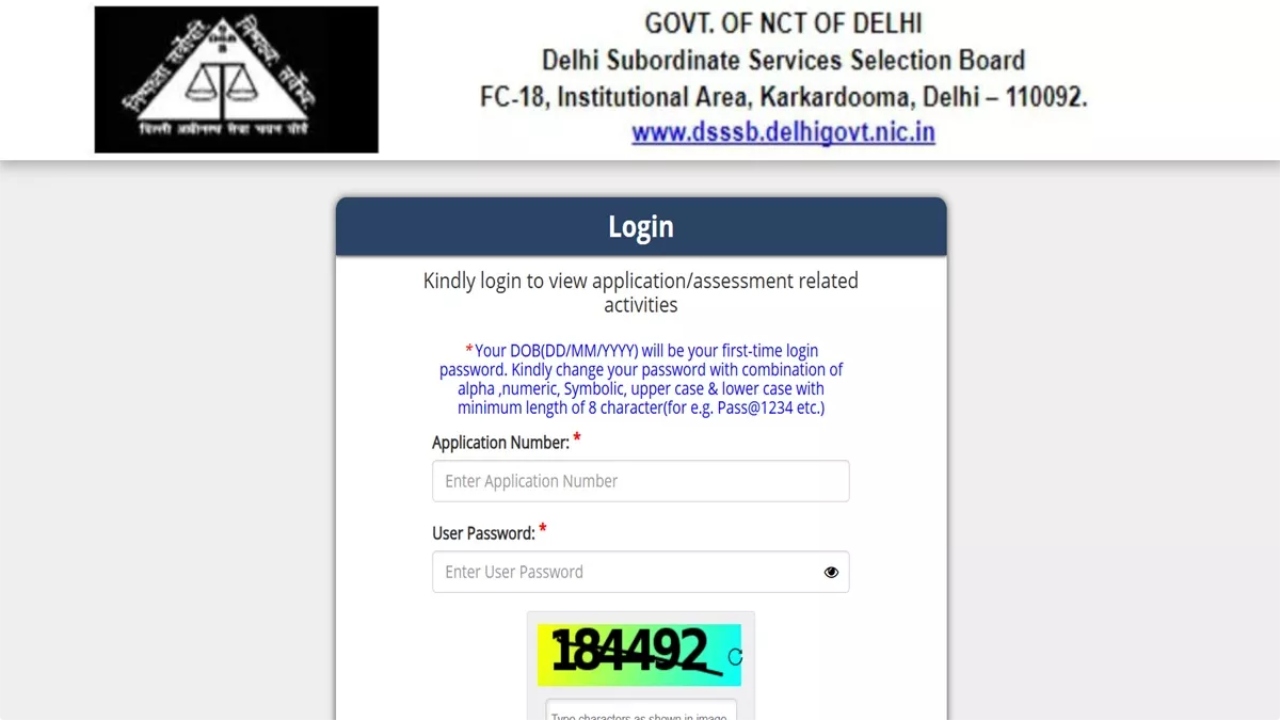 DSSSB Exam 2025 Admit