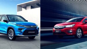 Honda City Hybrid vs Toyota Hyryder Hybrid Comparison : 2025 Best Hybrid Cars in India