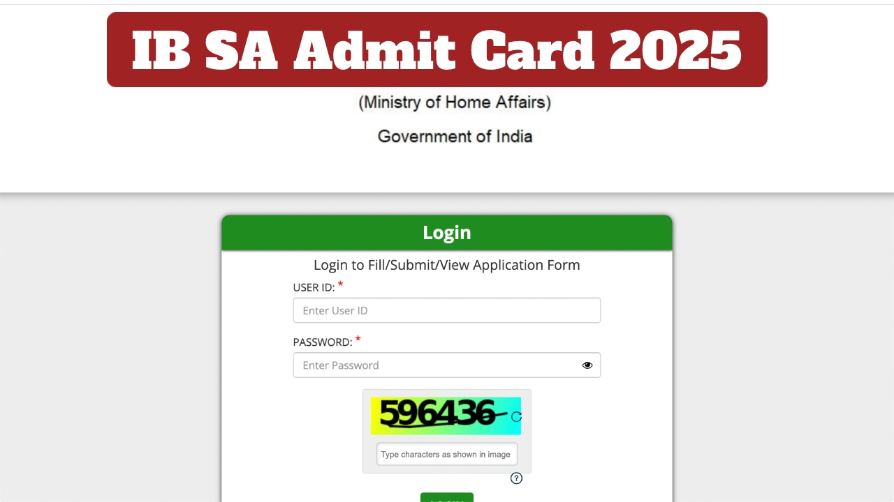 IB SA Admit Card