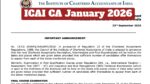 ICAI CA January 2026