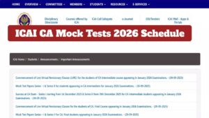 ICAI CA Mock Tests 2026 Schedule Out for Final & Inter Exams Starting November 17