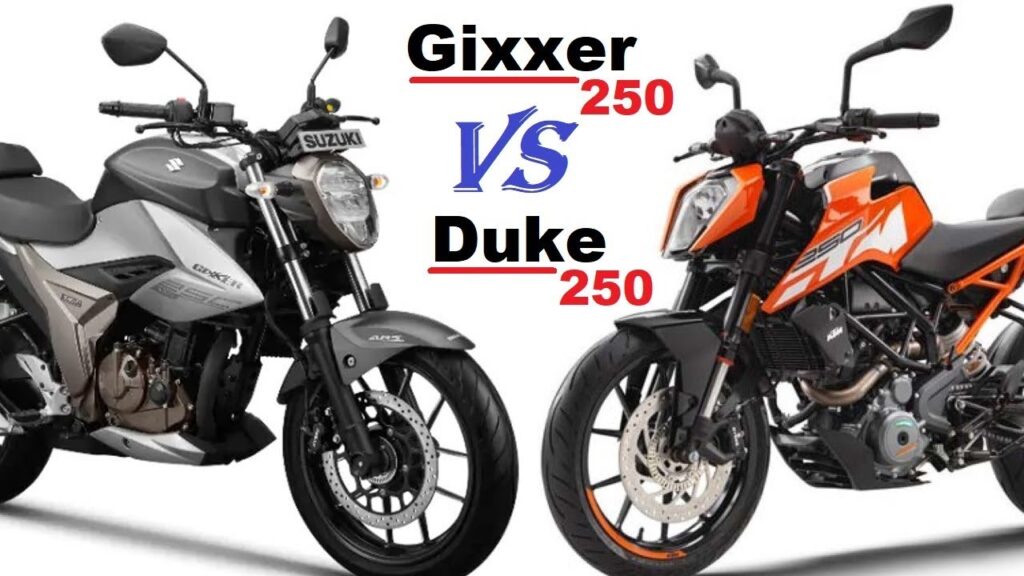 KTM Duke 250 vs Suzuki Gixxer 250