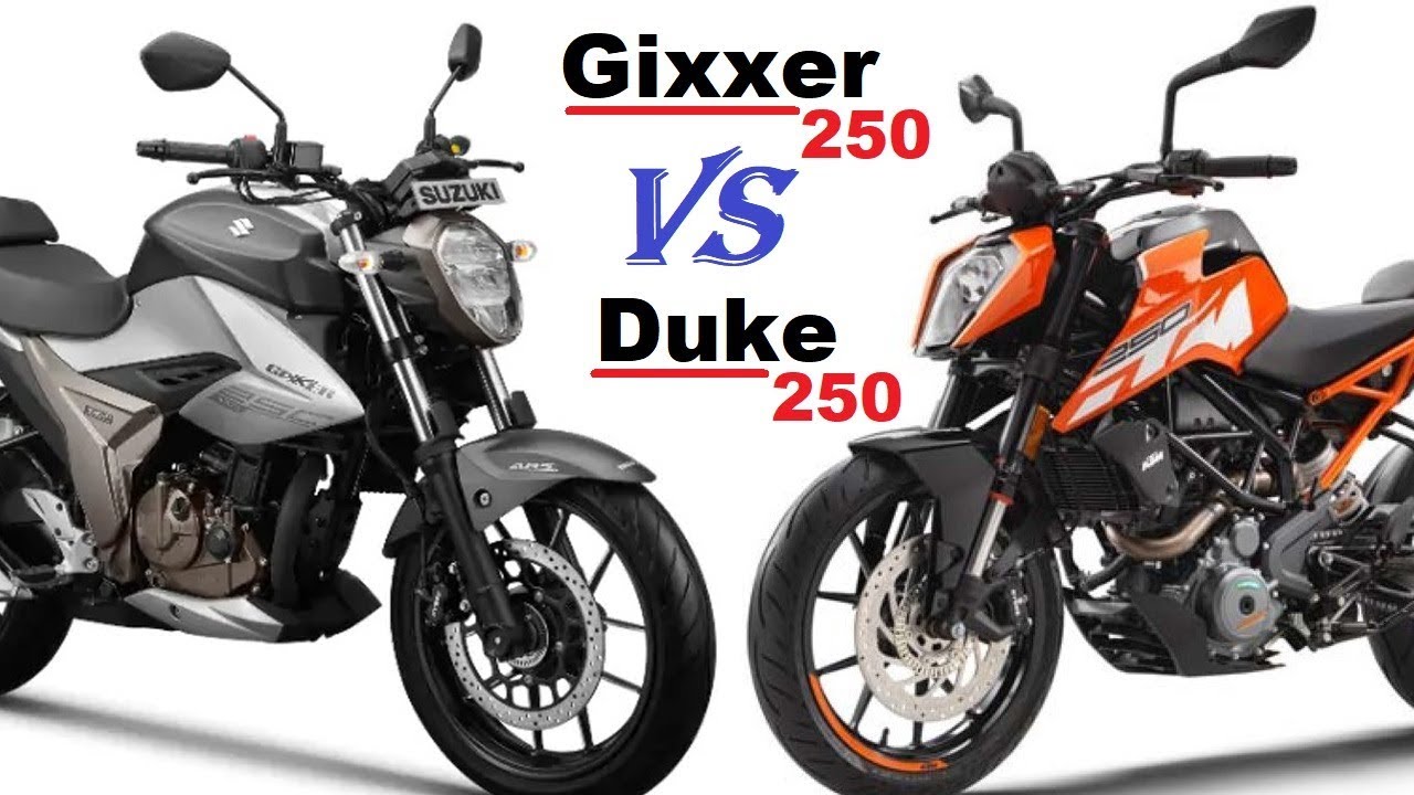 KTM Duke 250 vs Suzuki...