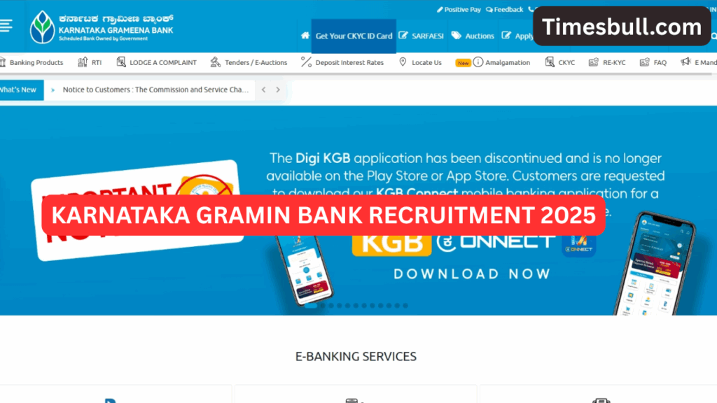 Karnataka Gramin Bank Recruitment 2025: Apply for 1425 Clerk & Manager Posts @ karnatakagrameenabank.com