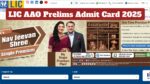 LIC AAO Prelims Admit Card 2025