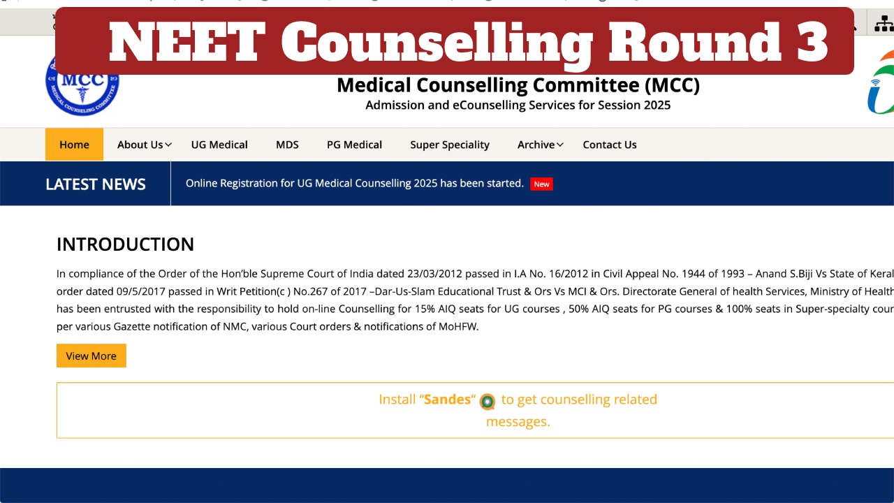 NEET UG Counselling 2025 Round...