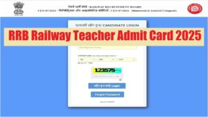 How to download Railway Teacher Admit Card? know the easy way
