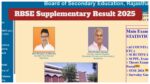 RBSE Supplementary Result 2025