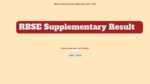 RBSE Supplementary Result Released