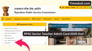 RPSC Senior Teacher Admit Card 2025 Out! Candidate Download at rpsc.rajasthan.gov.in