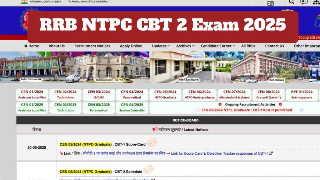 RRB NTPC CBT 2 Exam 2025