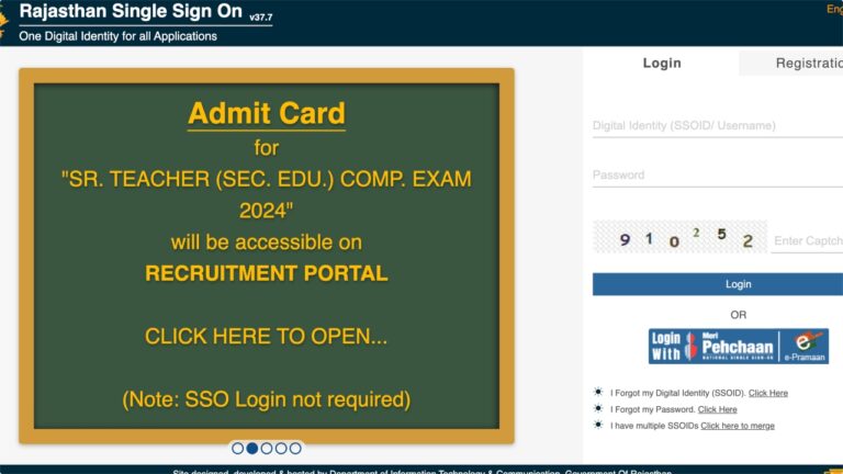 Rajasthan Police Admit Card 2025 Link Active – How to Download Hall Ticket at sso.rajasthan.gov.in/signin