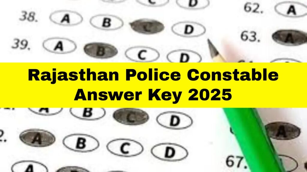 Rajasthan Police Constable Answer Key 2025