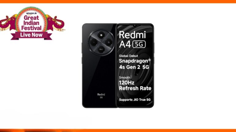 Redmi A4 5G at Amazon Sale : Big Screen, 50MP Camera & 5G Power Under ₹7,499