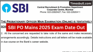 SBI PO Mains 2025 Exam Date Out, candidates check at sbi.co.in