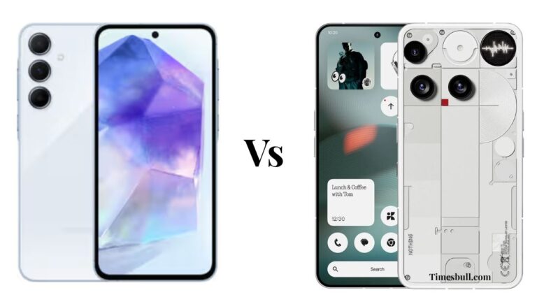 Galaxy A55 vs Nothing Phone 3 Display, Camera, Battery: Full Comparison
